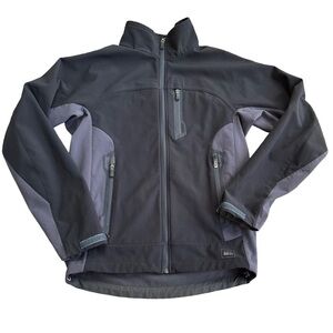 REI Mens Black Front Zip‎ Outdoor Water-resistant Jacket Size S